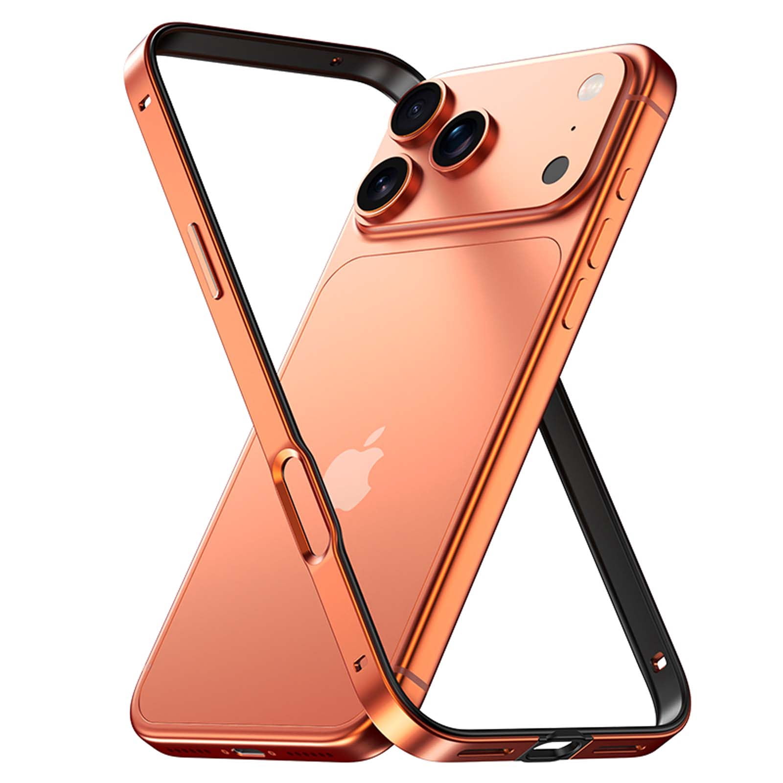 for iPhone 17 Pro Aluminum Alloy Metal Bumper Frame, No Back Design ...