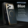thumbnail image 1 of For iPhone 17 Pro Borderless Phone Case,Fiber Pattern Back,Ultra Slim Shockproof Protection,Frameless Phone Case Cover,Compatible with Mag-Safe,Thin Fit Rugged Phone Case,Blue, 1 of 12