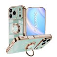 thumbnail image 1 of For iPhone 17 Pro Case 2025, Allytechgroup Ring Holder Stand Case Plating Edge 360 Rotation Kickstand Slim Soft Flexible TPU Protective Cover for iPhone 17 Pro 6.3", Mint, 1 of 5