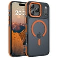 thumbnail image 1 of iPhone 17 Pro Case 6.3" - DOMAVER Magnetic Case Compatible with MagSafe | Translucent Matte Finish | Shockproof & Anti-Scratch Protection | for iPhone 17 Pro Case - Black/Orange, 1 of 7