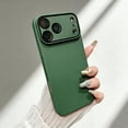 thumbnail image 1 of for iPhone 17 Pro Case with Camera Lens Protector, Skin-Feel Matte Frosted Anti-Scratch Rugged Protective Phone Cover for iPhone 17 Pro with Hard PC Back Silicone Bumper Case, Darkgreen, 1 of 9
