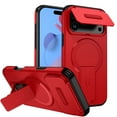 thumbnail image 1 of for iPhone 17 Pro Case with Camera Sliding Cover & Adjustable Kickstand, Magnetic Wireless Charging Rugged Shockproof Bumper Cases Heavy-Duty Magnetic Protective Phone Cover, Red, 1 of 10