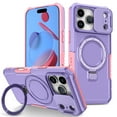 thumbnail image 1 of for iPhone 17 Pro Case with Camera Sliding Cover, [Compatible with MagSafe] with Magnetic Ring Kickstand, Military Grade Heavy Duty Protection Phone Case for iPhone 17 Pro, Purple, 1 of 5