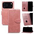 thumbnail image 1 of for iPhone 17 Pro Case, Mantto Phone Case Wallet Case Folio Book Style Magnetic Buckle with Credit Card / ID Slots Holder & Cash Pokcet [Stand] Cover for iPhone 17 Pro - Rosegold, 1 of 7
