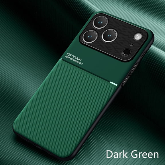 for iPhone 17 Pro Case, iPhone 17 Pro Cover, PU Leather Anti-Scratch Shockproof Soft TPU Rubber Magnetic Luxury Hybrid Business Back Case for iPhone 17 Pro Phone, Green
