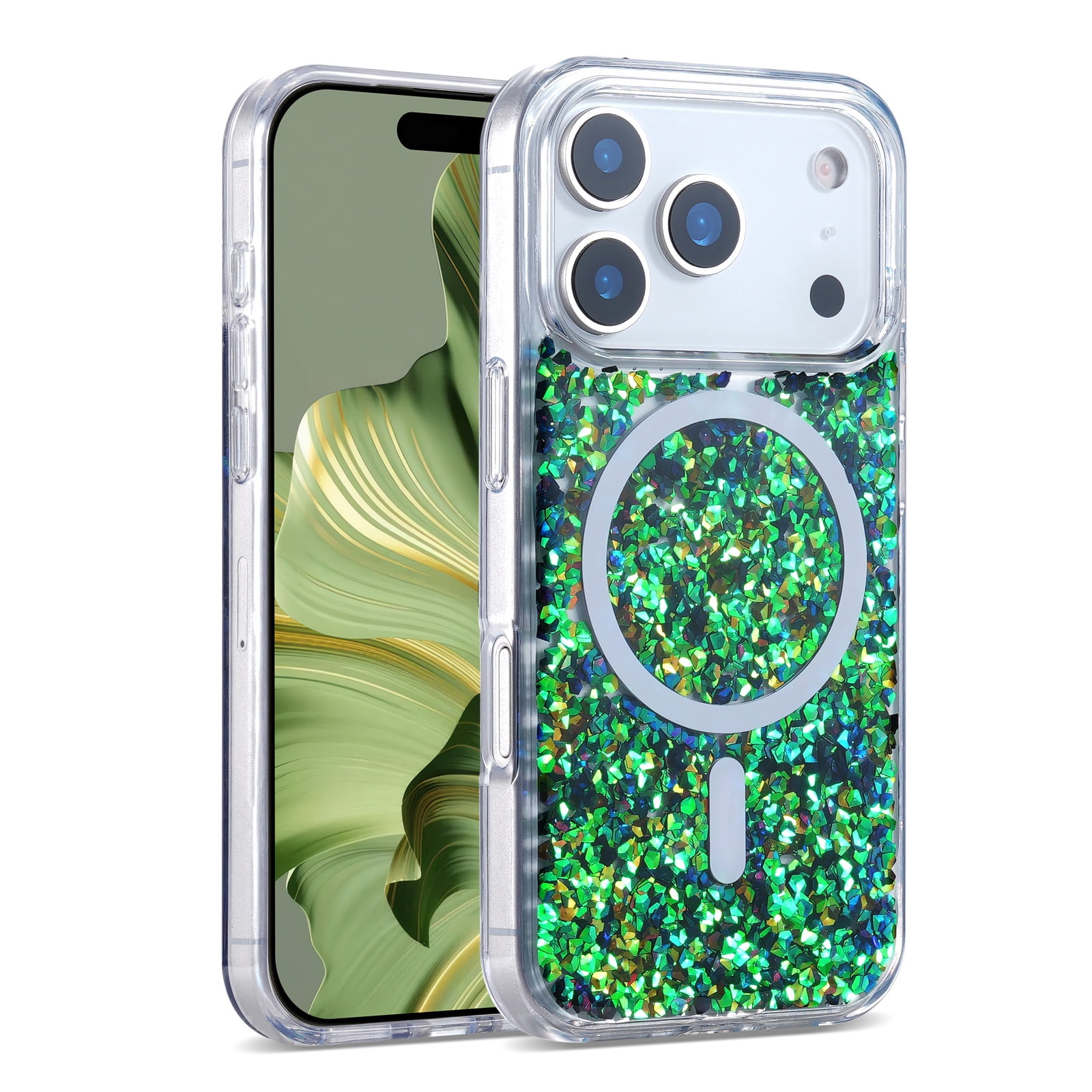 iPhone 17 Pro MagSafe Glitter Case - Green