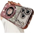 thumbnail image 1 of for iPhone 17 Pro Magnetic Kickstand Case, [Compatible with Magsafe] Bling Glitter Diamond Rhinestone Ring Holder Camera Protector Cute Cover for Girls Woman for iPhone 17 Pro 6.3", Pink, 1 of 8
