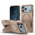 thumbnail image 1 of for iPhone 17 Pro Max 6.9-inch Case [Compatible with MagSafe] Built in Invisible Stand, Military Grade Shockproof Soft TPU Protective Cover Case,Gold,For iPhone 17 Pro Max, 1 of 8