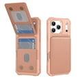 thumbnail image 1 of for iPhone 17 Pro Max Back Wallet Case, PU Leather Credit Card Slots Holder Flip Stand Scratch Resistant Hybrid Protective Hard Shell Rugged TPU Bumper Case for iPhone 17 Pro Max, Rosegold, 1 of 8