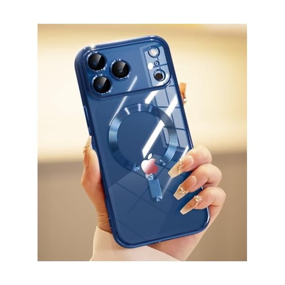 for iPhone 17 Pro Max Case with 1x Screen Protector, [Compatible with MagSafe] [Integrated Camera Protection], Non Yellowing Slim Cute Women Girly Magnetic Cover for iPhone 17 Pro Max, Blue