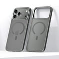 thumbnail image 1 of for iPhone 17 Pro Max Case, Built-in Magnetic Ring, Compatible with Magsafe Charger, Shockproof Anti-Scratch Drop Protection Translucent Matte Phone Case Cover for iPhone 17 Pro Max, Grey, 1 of 9