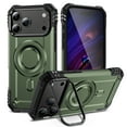 thumbnail image 1 of For iPhone 17 Pro Max Case with Camera Ring Stand, [Compatible with MagSafe] [Built-in Lens Ring Kickstand] Heavy Duty Rugged Shockproof Durable Anti-Scratch Magnetic Phone Case,Armygreen, 1 of 8