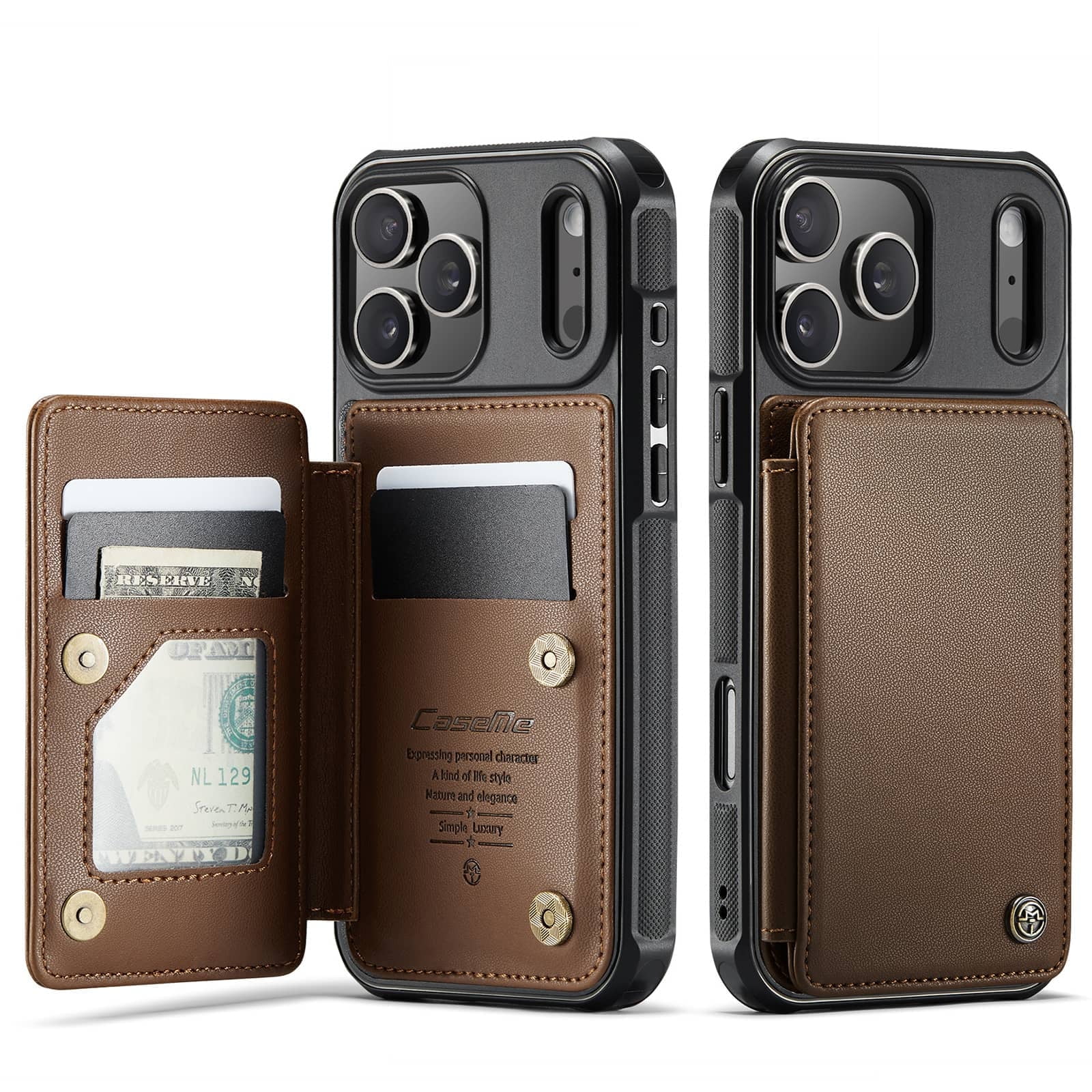 iphone card display case VRS Design Damda Glide Pro iPhone 2025 wallet Case Rugged & Modern Case iPhone 17 Pro / Liberty Black main image 1