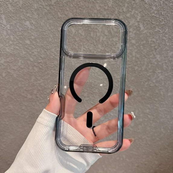 for iPhone 17 Pro Max Case Clear, Compatible with MagSafe, 3 in 1 Heavy Duty Drop Protection Rugged Shockproof 3-Layer Military Protective Anti-Yellow Anti-Scratch Durable Phone Cover, Black