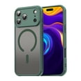thumbnail image 1 of for iPhone 17 Pro Max Case Magnetic Phone Case Compatible with MagSafe, Soft TPU Bumper Hard Translucent Matte Back Slim Fit Shockproof Protective Case Cover for Men Women Girls - Green, 1 of 8