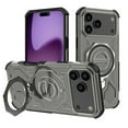 thumbnail image 1 of For iPhone 17 Pro Max Case,Rotatable Metal Stand,Fit for MagSafe,Magnetic Anti-drop Translucent Matte Slim Phone Protective shell,Black,iPhone 17-6.3", 1 of 8