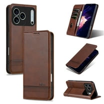 For iPhone 17 Pro Max Case Wallet, Allytechgroup PU Leather Cards Slots Flip Cover Stand Anti-Scratch Shockproof Protective Magnetic Phone Case Shell for Apple iPhone 17 Pro Max, Brown