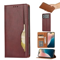 for iPhone 17 Pro Max Case Wallet, Business Design with Card Slot Photo Kickstand Magnetic Soft PU Leather Flip Fold Case for iPhone 17 Pro Max Wallet Case, Winered