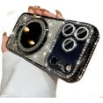 thumbnail image 1 of for iPhone 17 Pro Max Kickstand Case, [Compatible with Magsafe] Shockproof Glitter Makeup Mirror Ring Holder Camera Lens Protector Cute Bling Cover for Girls Woman for 17 Pro Max 6.9", Black, 1 of 13