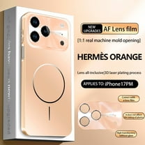 for iPhone 17 Pro Max Magnetic Case [Built-in Camera Lens Protective Film] [Compatible with Mag-Safe] Slim Lightweight Shockproof Hybrid Protective Phone Cover for iPhone 17 Pro Max, Orange