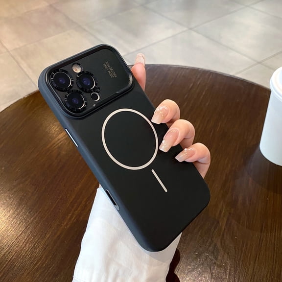 for iPhone 17 Pro Max Magnetic Case, Compatible with MagSafe, Luxury TPU+PC Slim Anti-Scratch Shockproof Non-Slip Lightweight Support Wireless Charging Phone Case for iPhone 17 Pro Max, Black