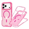 thumbnail image 1 of for iPhone 17 Pro Max Magnetic Case, [Military Grade Drop Protection] Fashionable Color Triple-Layers Shockproof Protective Rugged Phone Cover Support Wireless Charging for iPhone 17 Pro Max, Hotpink, 1 of 6