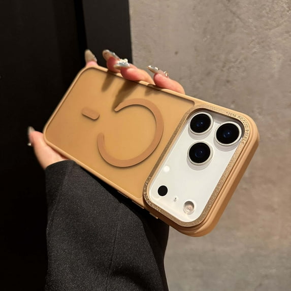 For iPhone 17 Pro Max Magnetic Phone Case,Compatible with Mag-safe,Skin-feel Matte Translucent Back,Ultra Slim Anti-Scratch Shockproof Protection Non-Slip Rugged Thin Fit Phone Case,Desertgold