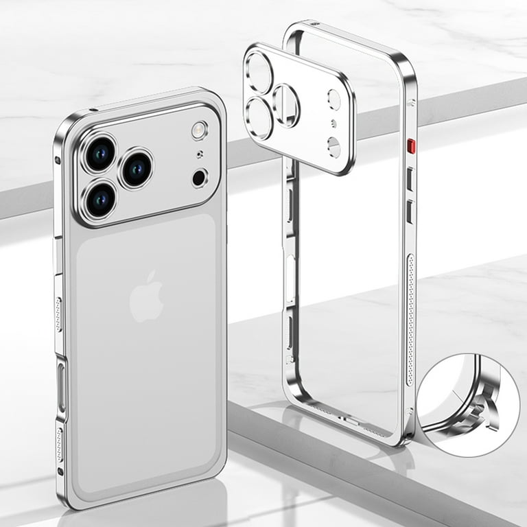iPhoneアクセサリー DIESEL FSL Bumper Case iPhone 17 Pro Max For iPhone 17 Pro Max Metal Bumper Phone Case,With Lens Protector