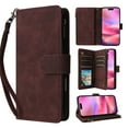 thumbnail image 1 of for iPhone 17 Pro Max Multifunctional Case Wallet with Card Slots, Premium Soft PU Leather Zipper Folio Flip with Crossbody Strap Kickstand Zipper Phone Cover for iPhone 17 Pro Max, Coffee, 1 of 6