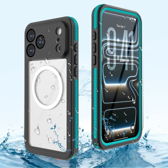 For iPhone 17 Pro Max Phone Case,360° Full Body All Protection,Waterproof Shockproof Anti-fall Drop Protection,Heavy Duty with Camera Screen Protector,Durable Rugged Phone Case Cover,Grassblue