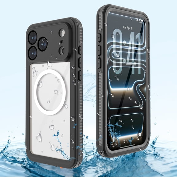 For iPhone 17 Pro Max Phone Case,360° Full Body All Protection,Waterproof Shockproof Anti-fall Drop Protection,Heavy Duty with Camera Screen Protector,Durable Rugged Phone Case Cover,Black
