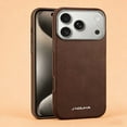thumbnail image 1 of For iPhone 17 Pro Max Phone Case,Anti-Scratch PU Leather Back,Compatible with Wireless Charging,Ultra Slim Shockproof Anti-fall Drop Protection,Non-Slip Durable Thin Fit Phone Case,Darkbrown, 1 of 6