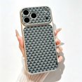 thumbnail image 1 of For iPhone 17 Pro Max Phone Case,Triangular Pattern Back Design,Ultra Slim Cover,Compatible with Wireless Charging,Anti-Scratch Shockproof Drop Protection Rugged Thin Fit Phone Case,Gray, 1 of 7