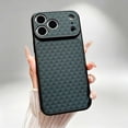 thumbnail image 1 of For iPhone 17 Pro Max Phone Case,Triangular Pattern Back Design,Ultra Slim Cover,Compatible with Wireless Charging,Anti-Scratch Shockproof Drop Protection Rugged Thin Fit Phone Case,Black, 1 of 7