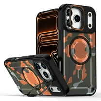 for iPhone 17 Pro Max Protective Rugged Case with Adjustable Camera Magnetic Kickstand, Luxury Shockproof Hybrid TPU PC Ultra Slim Portable Phone Case Cover, Compatible with MagSafe, A
