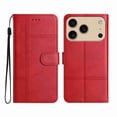 thumbnail image 1 of for iPhone 17 Pro Max Wallet Case, Rugged PU Leather Phone Cover with 2 Card Slots & Cash Pocket & Wrist Strap & Kickstand Shockproof Soft TPU Protective Case, Red, 1 of 7