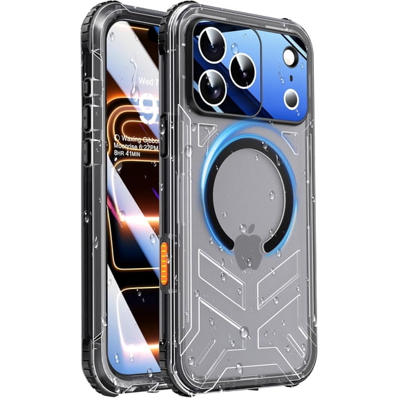 for iPhone 17 Pro Max Waterproof Case Magnetic, Built in Camera Control [Screen Protector] [Lanyard], Fit for Magsafe Heavy Duty Military Rugged Full Body IP68 Phone Case, 6.9"