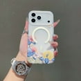 thumbnail image 1 of For iPhone 17 Pro Phone Case,Compatible with Mag-Safe,Ultra Slim Shockproof Protection,Elegant Floral Print Design,Matte Translucent Anti-Scratch Thin Fit Durable Phone Case,G, 1 of 8