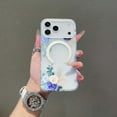 thumbnail image 1 of For iPhone 17 Pro Phone Case,Compatible with Mag-Safe,Ultra Slim Shockproof Protection,Elegant Floral Print Design,Matte Translucent Anti-Scratch Thin Fit Durable Phone Case,F, 1 of 8