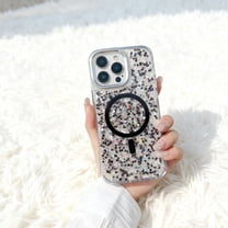 For iPhone 17 Pro Phone Case,Compatible with Wireless Charging,Bling Glitter Sequins Back Design,Dazzling Cute Cover,Shockproof Ultra Slim Anti-fall Drop Protection,Rugged Phone Case,Black