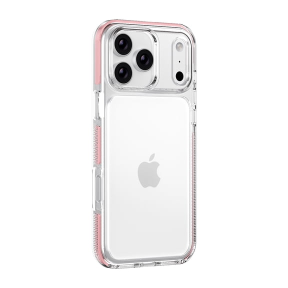 For iPhone 17 Pro Phone Case,[Not Yellowing],[Military-Grade Drop Protection],Crystal Transparent Back Design,Ultra Slim Shockproof Anti-fall Drop Protection,Thin Fit Phone Case,Pink