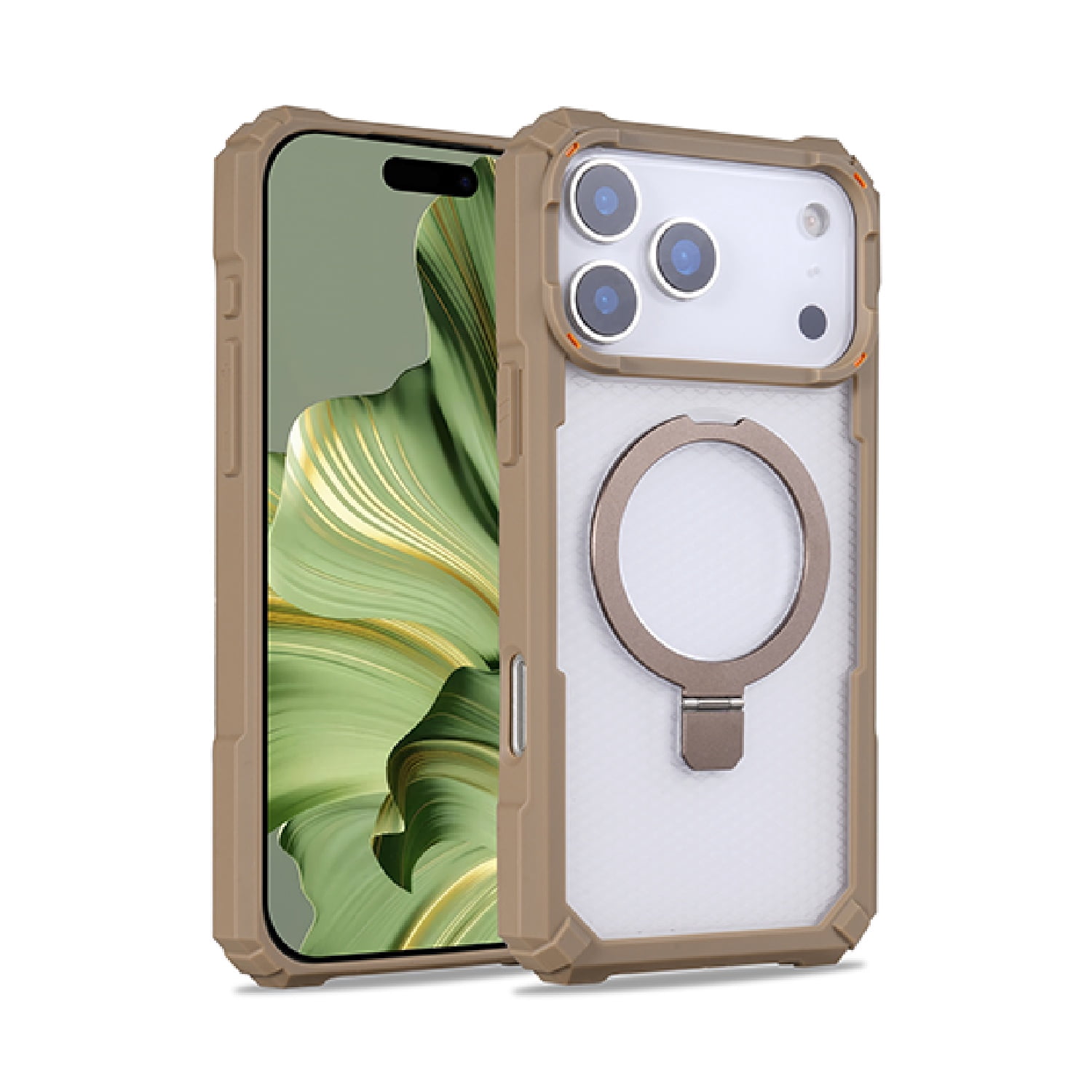 iPhone 17 Pro Tough Rugged Case with Stand - Gold