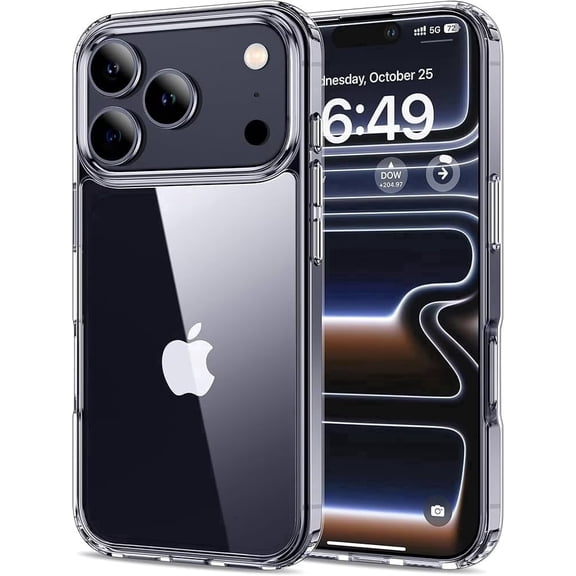 iPhone 17 Pro Ultra-Thin Clear Case, Shockproof with Military Drop Protection