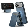 thumbnail image 1 of for iPhone 17 Pro Wallet Case, Detachable Credit Card Holder [RFID Blocking] [Compatible with MagSafe] Premium PU Leather Kickstand Back Flip Magnetic Clasp Shockproof Case, Blue, 1 of 12