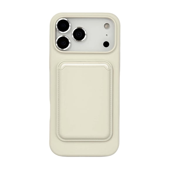 For iPhone 17 Pro Wallet Phone Case,2-in-1 Magnetic Detachable Card Holder,Compatible with Mag-Safe,With Camera Lens Protector,Shockproof Anti-Scratch Protection,Durable Phone Case,Offwhite