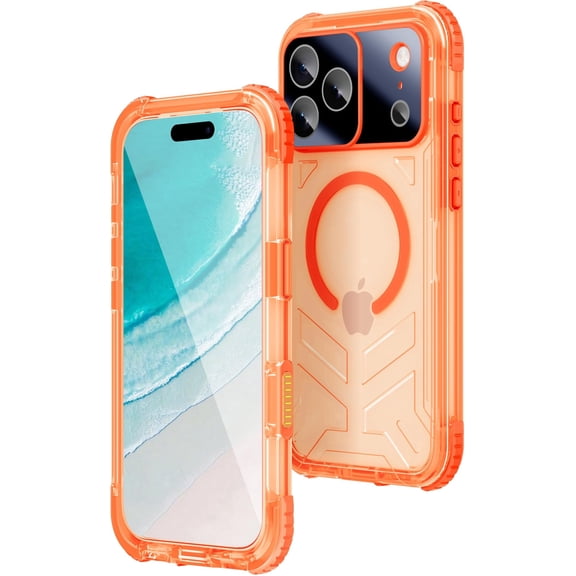 For iPhone 17 Pro Waterproof Case, [Fit for Magsafe] with Sapphire Lens & Screen Protector, IP68 Full Body 15FT Military Shockproof, Magnetic Frosted Phone Cover with Lanyard, 6.3"