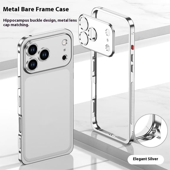 iPhone 17 Series Metal Casing - Ultra-Thin Aluminum Alloy Back Frame, Lightweight Heat-Dissipating Protective Accessory for iPhone 17 Pro Max Cellphone, Handheld Devices