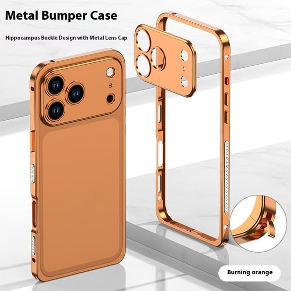 iPhone 17 Series Metal Casing - Ultra-Thin Aluminum Alloy Back Frame, Lightweight Heat-Dissipating Protective Accessory for iPhone 17 Pro Max Cellphone, Handheld Devices