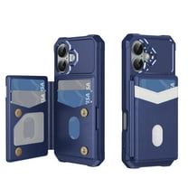 for iPhone 17 Wallet Case with RFID Blocking Card Holder,Premium PU Leather Back Flip Kickstand Drop Protective Shockproof Rugged Cover Case Women Men For iPhone 17,Darkblue