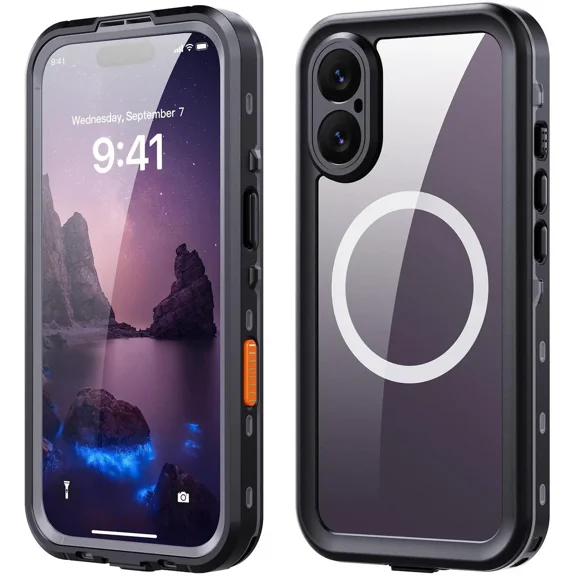 Waterproof Case for iPhone 17 [Built-in Screen Protector & Camera Protector][Compatible with MagSafe][Full Body Shockproof][IP68 Waterproof][Dustproof] Phone Case 6.3"